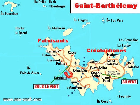 saint barthélemy carte géographique